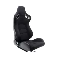 Evo Reclinable Black Racing Seat with Fibretech Rear Finish