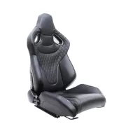 Evo Reclinable RS Design Black PU Leather with Diamond Pattern Racing Seat