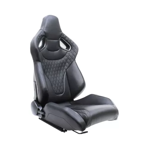 Evo Reclinable RS Design Black PU Leather with Diamond Pattern Racing Seat