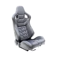 Evo Reclinable Racing Seat with Black PU Leather Arrow V2 Design
