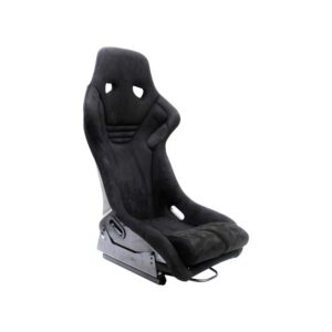 Evo Bucket Non Reclinable Black Suede with Gloss Black Backing Racing Seat
