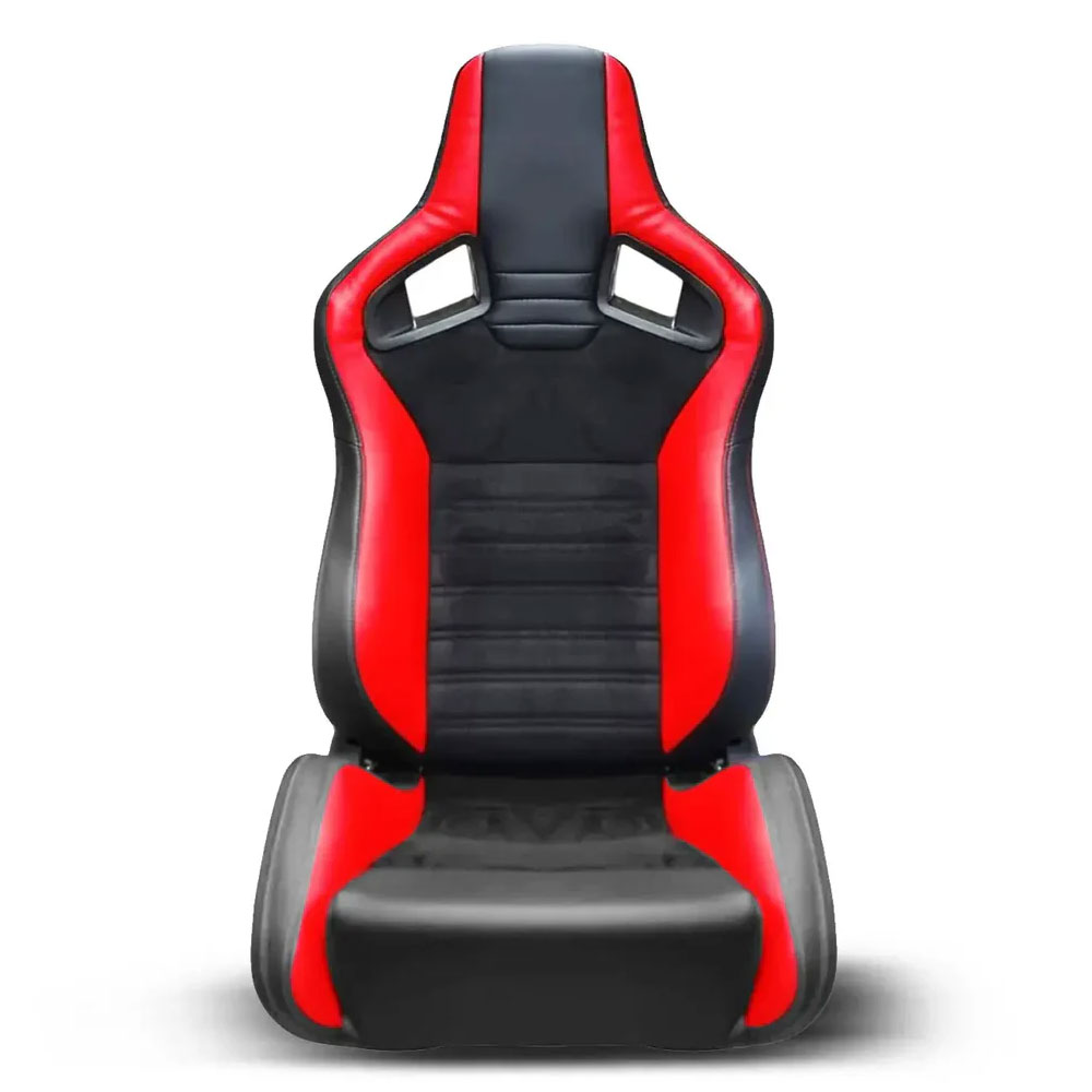 Reclinable Wingback Racing Seat PVC + Suede