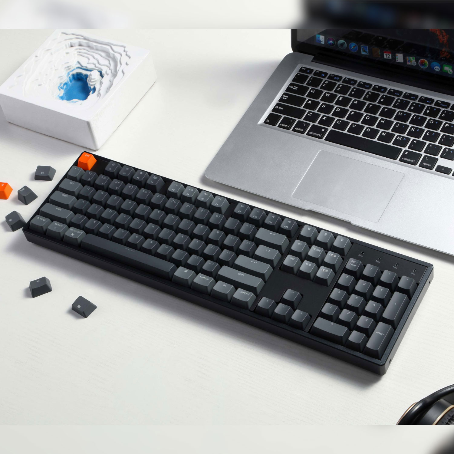 Keychron K10 QMK Full-size RGB Wireless Custom Mechanical Keyboard V.2 (Super RED Switch) – Black
