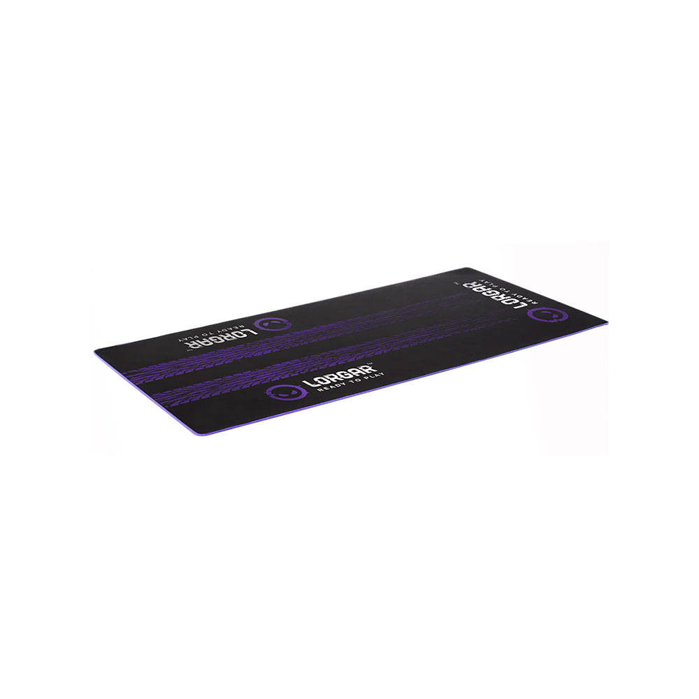 LORGAR RX1FM, Sim Racing Floor Mat Advanced, Stitched edge, 1,700X700X3 mm, Black/purple