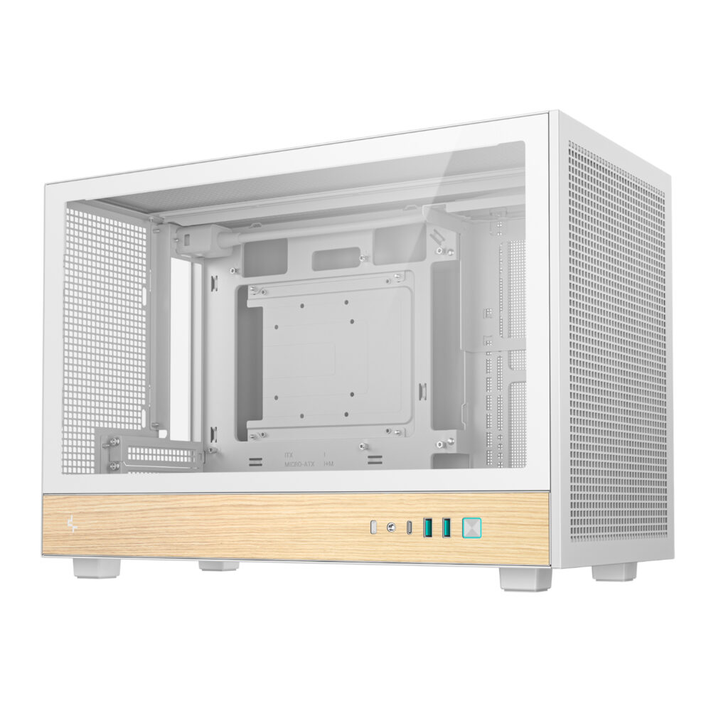 DeepCool CH260 Wood mATX Gaming Chassis White
